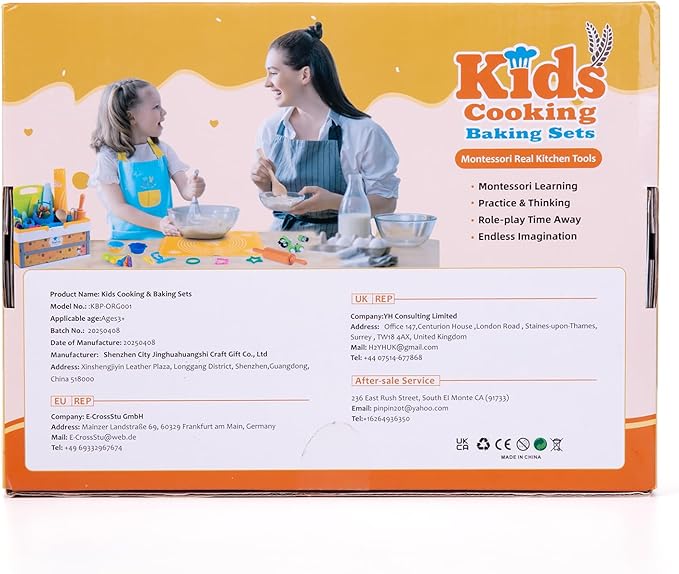 52 PCS Kids Cooking Sets, Montessori Pretend Play Kitchen Toys for Real Cooking Baking, Toddler Knife Set with Chef Hat & Apron, Kids Baking Set for Boys Girls Christmas Birthday Gift