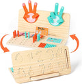 Montessori Learning Toys for Toddlers, Double-Sided Preschool Educational Math Manipulatives Number Counting Blocks, Finger Counting Math Toys for Kids 3-5 Year Old Boys Girls Gift