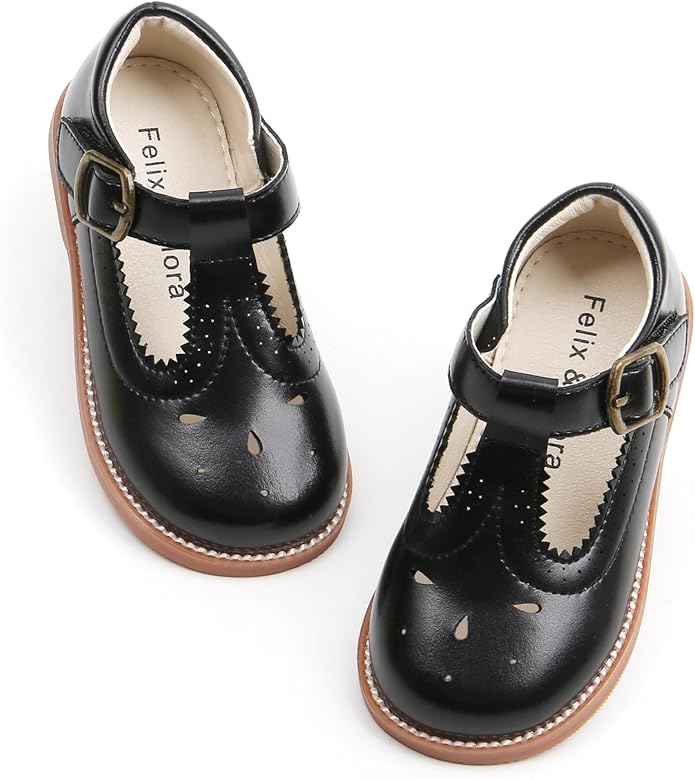 Felix & Flora Toddler Little Girl Mary Jane Dress Shoes - Ballet Flats for Girl Party School Shoes