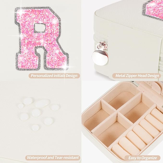 Personalized Anniversary Wife's Birthday Gifts,Mothers Day Gifts for Women Wife,Wife Gifts from Husband,Cool Birthday Gifts for Wife,Jewelry Case Cute Jewelry Box for Women | Cream,R