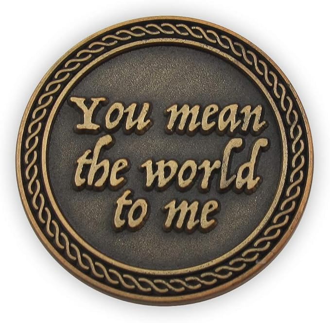 Bulk Set of 10 Romantic Love Expression Coins, You are My One & Only, You Mean The World to Me, Anniversary Pocket Tokens for Date Night, Love Gift for Men & Women, from Him or Her