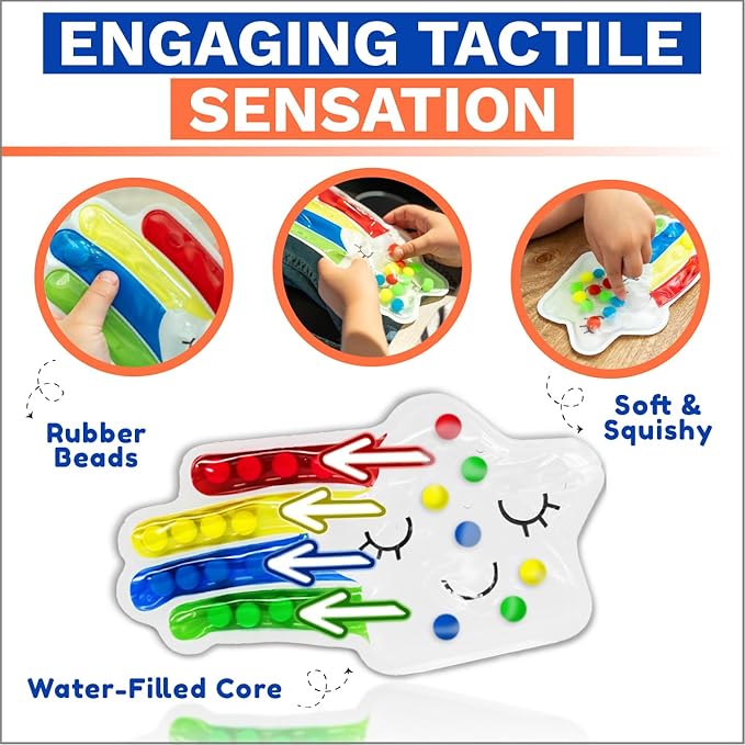 Sensory Toys for Toddlers Travel Toys Color Sorting Matching Montessori Squishy Toy for Toddler Car Activities Calm Down Preschool Toy 4 Vibrant Fine Motor Skills Color Sorting Game for Kids Gift
