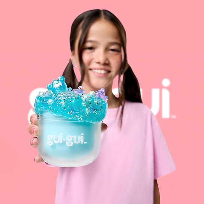 Gui Gui Scented Shimmer Deluxe Duo Pack with 2 Iridescent Slimes, 5 Step DIY Process to Customize Your Ultimate Slime Glow-Up, Resealable and Reusable Container, ASMR Experience