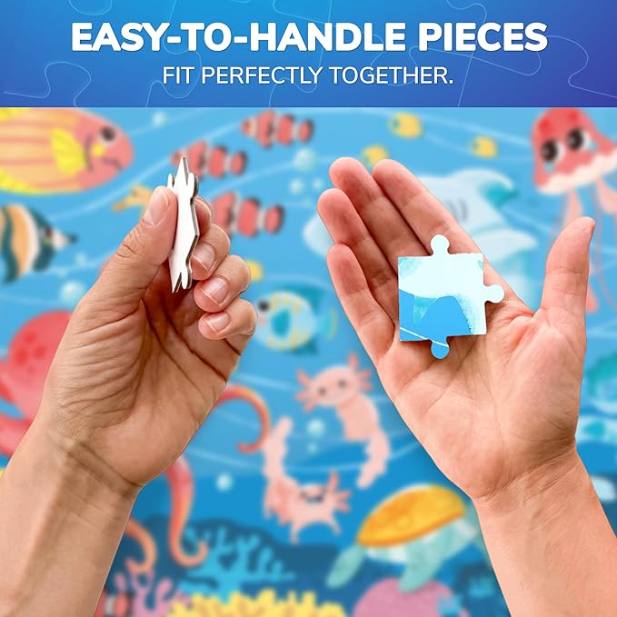QUOKKA Puzzles for Kids Ages 3-5 - 30 Pieces Puzzles for Toddlers 2-4 - Sea World Learning Jigsaw Puzzles for Kids 4-6 Years Old - Educational Toys for Boy and Girl