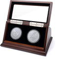 Challenge Coin Display Case 1.5-1.75 Inch 38-44.5 mm Coin Holder 1 Slot (Walnut, 2 Slots)