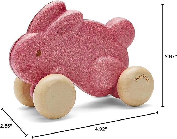PlanToys Push Along Bunny (Pink)