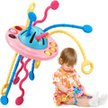 hahaland Pull String Toy - Montessori Toys for 1 Year Old Girl Gifts, Silicone Sensory for Toddlers 1-3, Airplane Toddler Travel Ages 1-2 Stocking Stuffers One Year Old Girl Birthday Gifts