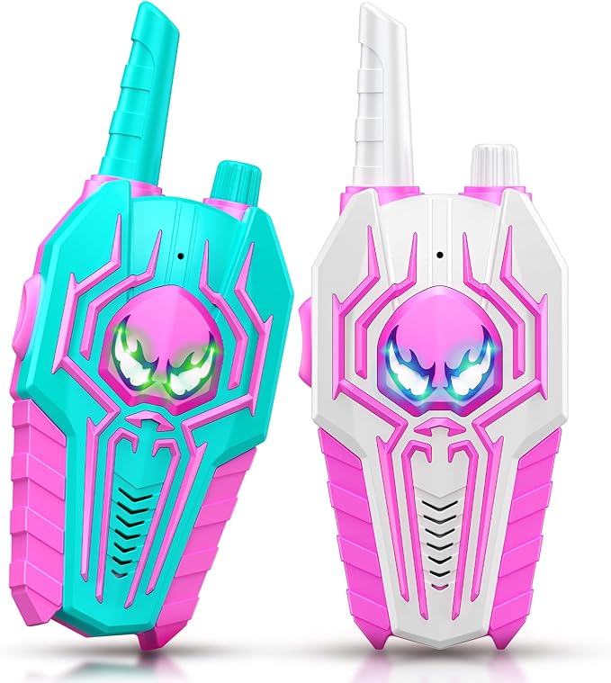 Cool Walkie Talkies for Girls Kids: Christmas Birthday Toys Gifts for 3 4 5 6 7 8 Year Old Girls Toys Ages 6-8 Kids Walkie Talkies 2 Pack Outdoor Stocking Stuffers Toy for 3-8 Year Old Girl Gift