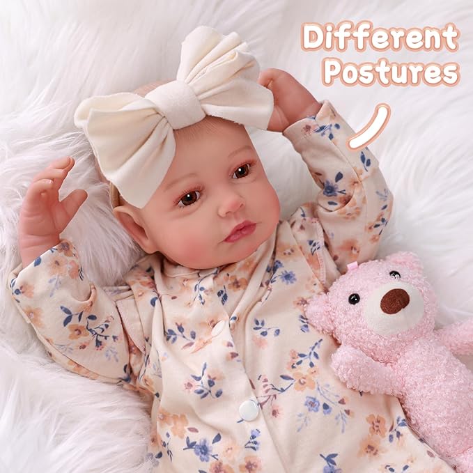 BABESIDE Reborn Baby Dolls - 20-inch Cute Soft Vinyl Realistic Baby Doll Real Life Baby Dolls with Complete Accessories Perfect for Cuddling, Playtime, and Gift Giving