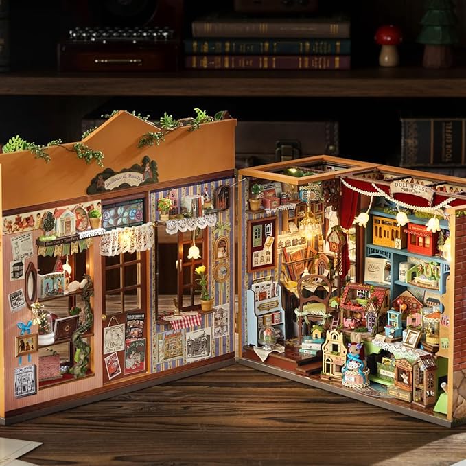 CUTEROOM DIY Miniature House Kit-Fairy Tale Kingdom, Tiny Dollhouse Wooden Furniture Kit, Mini DIY Craft Kits Creative Room for Decoration Family Friends