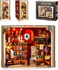 Magic Booknook Building Set with LED Light, 3.6mm Mini DIY Bookend Building Kit for Bookshelf & Home Decor, 1015 PCS Miniature Book Nook Building Block Model for Kids Adults Boys Girls Age 8+
