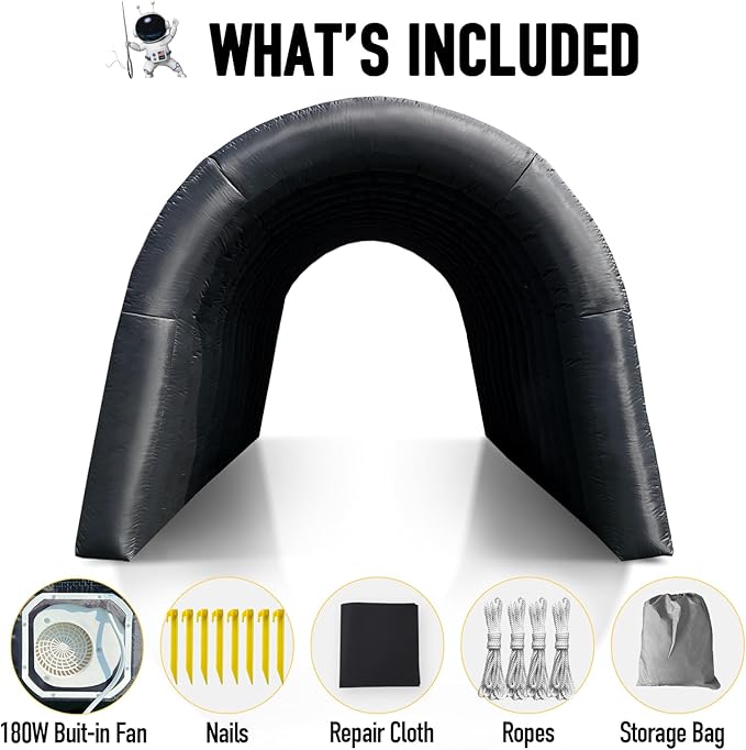Inflatable Tunnel Sports Tunnel Entrance with Internal Blower Inflatable Tunnel Tent for Business Advertising Event Exhibition Promotion,Street,Shop,Supermarket,School(16x10x10ft)