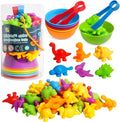 JOCHA Color Sorting and Counting Dinosaurs Toys for Toddlers 3 5 4 Years Old Preschool Matching Learning Educational Game Montessori Sensory Math Classification Activities Toys for Kids Boys Girls