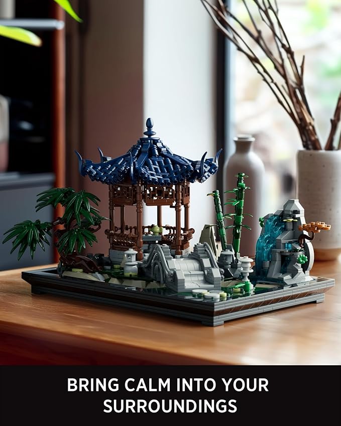 Nifeliz Chinese Garden Building Set, Aesthetic Model Toy for Display in The Home or Office, an Ideal Gift Idea for Gardening and Mindfulness Enthusiasts (1877 PCS, NF10311)