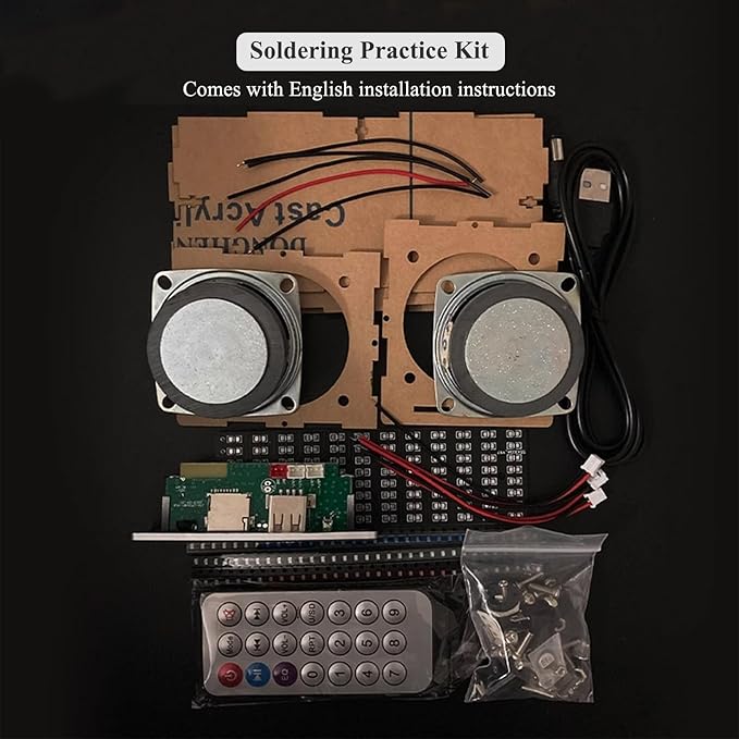 Soldering Practice Kit DIY Electronic Speaker Kit Learn Soldering Skills Build a Functional Portable Speaker for Beginners, Hobbyists, and Students