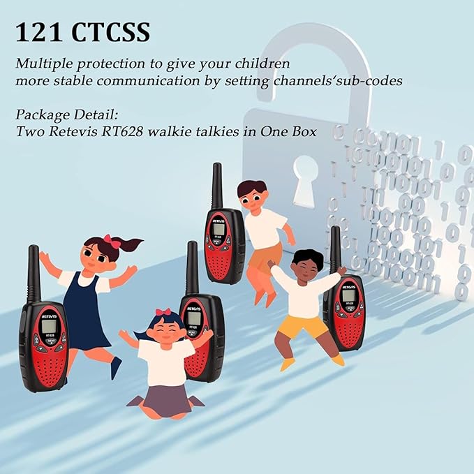 Retevis RT628 Walkie Talkies for Kids,Toys Gifts for 6-12 Years Old Boys Girls,Long Range 2 Way Radio 22CH VOX,Birthday Gift,Family Walkie Talkie for Camping Hiking Indoor Outdoor
