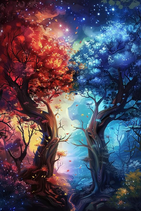 500-Piece Wooden Puzzle - Precise Cutting Technology, Autumn and Winter Trees Adult Puzzle Toy, Perfect for Room & Wall Decoration