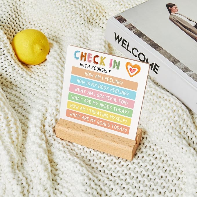 Therapist Office Must Have, Mental Health & Recovery Self Care Psychology Gifts, Corner Classroom Counseling Office & Playroom Decor, Book Center Calming Corner Wooden
