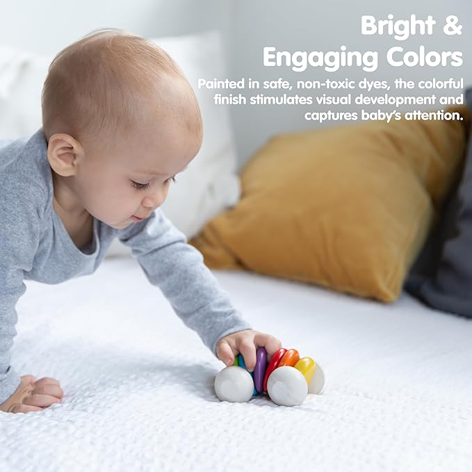 PlanToys® Move & Groove Starter Bundle – Wooden Baby Activity Set | Montessori Push Pull Toy for Infants & Toddlers | Eco-Friendly Crawling, Pushing & Rolling Toys for Motor Skill Development