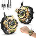 Walkie Talkies for Kids Rechargeable 2 Pack, Long Range Camo Walkie Talkie for Boys Age 8-12, Wrist Walkie Talkie Spy Watches for Kid, Kids Walkie Talkies 2 Pack for Christmas Birthday Gift