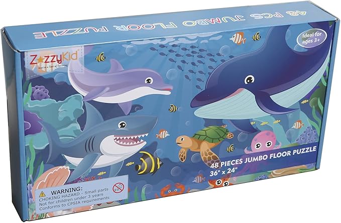 Underwater Floor Puzzle for Kids 3-5: 48 Large Pieces for Children Ages 4-8 - Learning & Eductional Jigsaw Puzzle for Toddler's Gift & Family Activities
