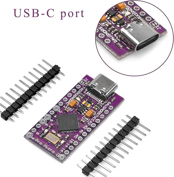 1x Pro Micro Board 5V/16MHz Module Board Type C Port for Arduino Leonardo