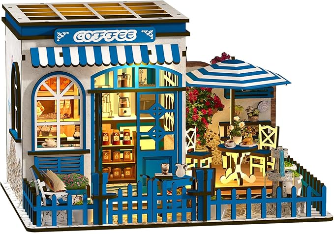 Book Nook Kit for Adults, 3D Wooden Miniature DIY House Craft Kit Book Nook Decor Bookshelf Insert Diorama Birthday Gift