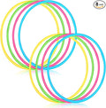 Sratte 8 Pcs Color Hoop Detachable Adjustable Hoop Exercise Ring Plastic Toys for Teens Games Gymnastics Dog Agility Equipment Party Decor, 4 Colors