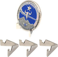 Generic Chevron Military Challenge Coin Display Stand - Solid Metal with Anodized Finish - US Vet. Business (Silver)