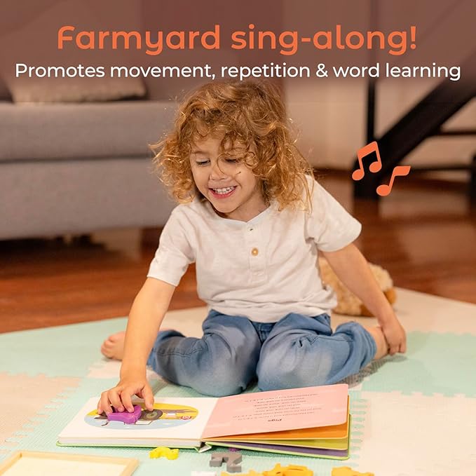 Cali's Books Old Macdonald Had a Farm Music Book for Toddlers 1-3 Years Old - USB Rechargeable Musical Nursery Rhymes Song, Electronic Digital Sound Book for Baby Girls and Boys with Built-in Speaker