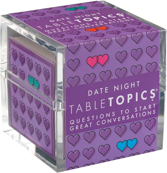 TableTopics Date Night Question Card Game – 135 Conversation Starter Cards for Romantic Evenings, Quality Time Together with No Distractions, Gift for Couples' Anniversaries