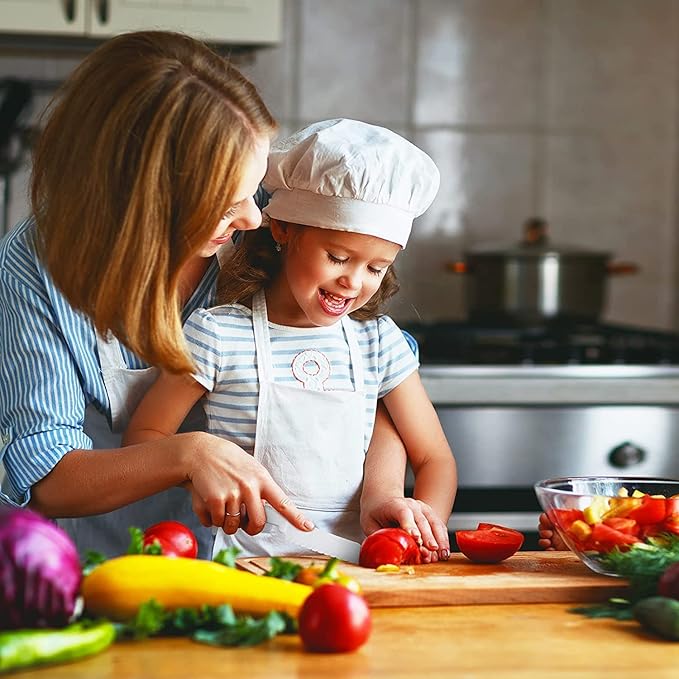 7 Pieces Plastic Kid Kitchen Knife Set, Reusable Nylon Chef Knife Children's Safe Cooking Knives for Baking, Fruit, Bread, Cake, Lettuce Knife, Salad Knife