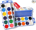 12 Pack Watercolor Paint Set for Kids, 12 Colors Water color paint sets for kids with Paint Brush, Kids Watercolors Paint Set for Party Favor, Classroom.