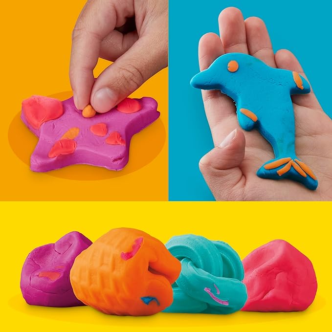 Play-Doh Fun Tub Set, 19 Accessories & Reusable Storage Container, Preschool Toys, Kids Arts & Crafts, Back to School Gifts, Ages 3+ (Amazon Exclusive)