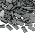 PATIKIL 370 Pcs Flat Blocks Bulk, 1x2 Square Dark Gray Classic Tiles Smooth Surface Mini Building Blocks Accessories Compatible Bricks Kits for Building Floor Walls Mosaic Pixel Arts