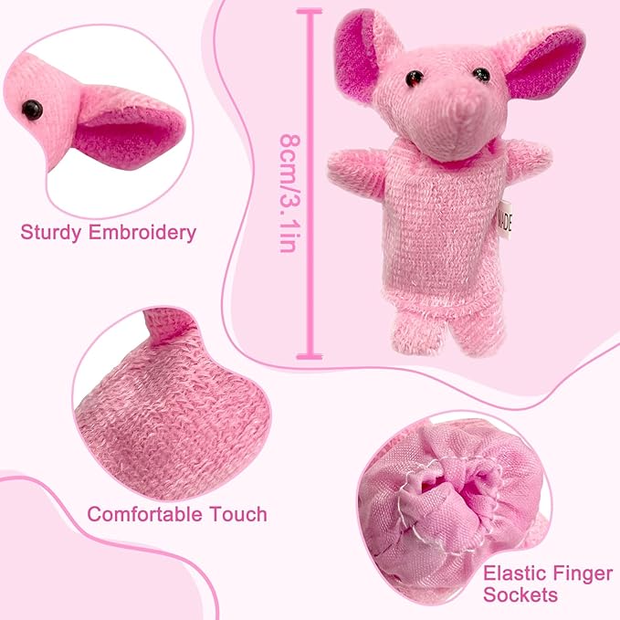 Sealive Finger Puppets for Toddlers 1-3, Preschool, and Kids - 10 Soft Velvet Animal Finger Toys for Toddlers 1-3, Easter Egg Fillers, Perfect for Storytelling, Educational Play, and Party Favors