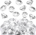 Zomiboo 16 Pcs Acrylic Diamond Large Gems Pirate Round Treasure Toy Gems Treasure Round Gemstones Acrylic Diamond Shaped Gemstones for Home Table Vase Fillers Party Decor (Clear)
