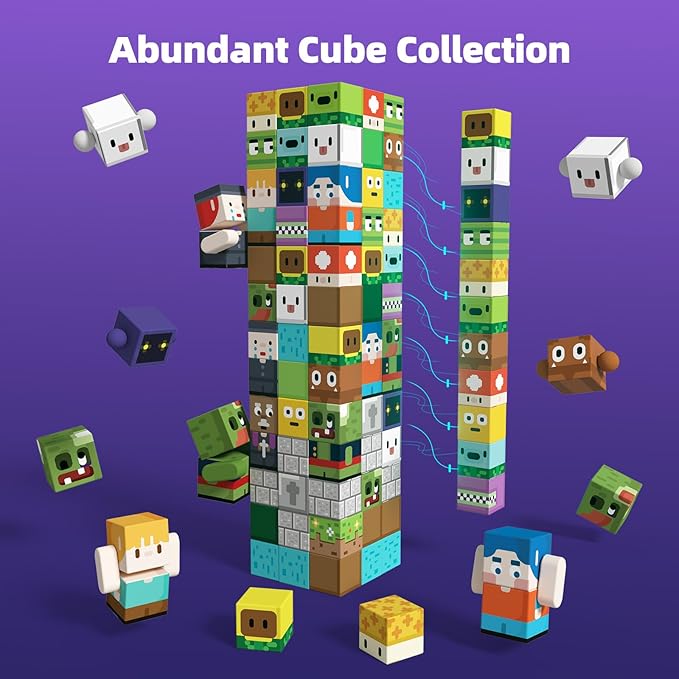 GobiDex Magnetic Blocks Kids Toys for Boys Girls 3+, Build MagWonder World with Zomblock Magnets Cubes, Upgraded STEM Game-Based Building Sensory Gift for Birthday