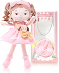 LeyaDoll Personalized Soft Baby Doll Toys (16''), My First Baby Rag Doll for 1 Year-Old Girl Birthday Gift, Christmas Plush Toys Gift for Toddler Kids Infants-Daydream-Mia-and-Her-Pet-Dog