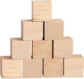 Barydat 10 Pcs 3.15 in Wooden Cubes, Unfinished Wooden Blocks for Crafting Natural Craft Wood Square Blank Cube for DIY Project Baby Showers