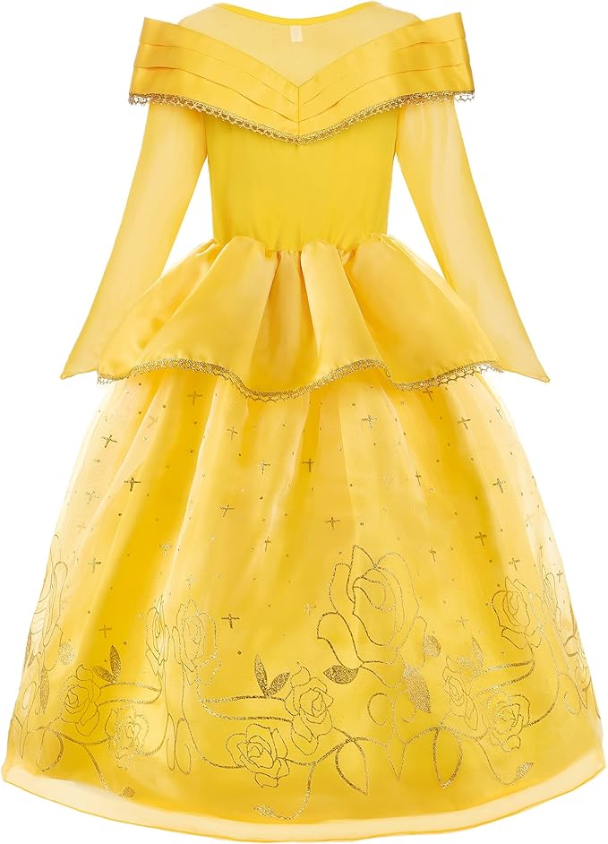 ReliBeauty Little Girls Princess Costume Dress up with Accessories, Yellow