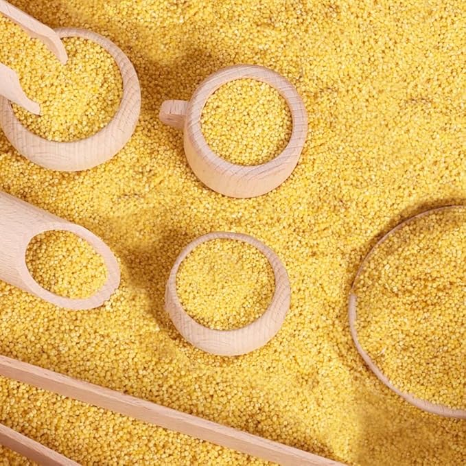 10 Pcs Wooden Sensory Bin Tools for Toddlers & Preschool Children, Montessori Sensory Wooden Toys Fine Motor Learning Pretend Play Sensory Tools for Kids