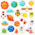 20 PCS Outer Space Thick Gel Clings Galaxy Window Gel Clings Decals Stickers for Kids Toddlers and Adults Home Airplane Classroom Nursery Outer Space Party Supplies Decorations Removable and Reusable