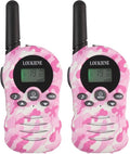 Walkie Talkies for Kids 22 Channels 2 Way Radio Walkie-Talkie Toy with Backlit LCD, 3 KMs Range for 3-12 Year Old Boys Girls Camping Hiking Outdoor Adventure Games (1 Pair, Pink Camo)