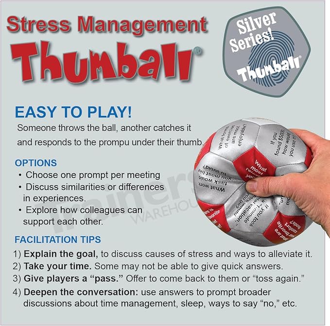Trainers Warehouse 6" Thumball Collection, 32 Prompts for Conversation, Team Building, Relationship and Training