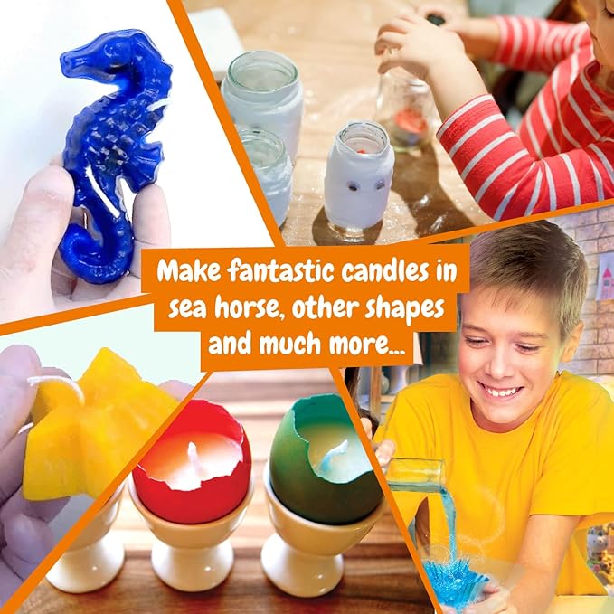 Science4you Candle Kit for Kids - Make Your Own Candles with This Unique Candle Making Kit for Children with 12 Science Experiments for Kids Age 8+