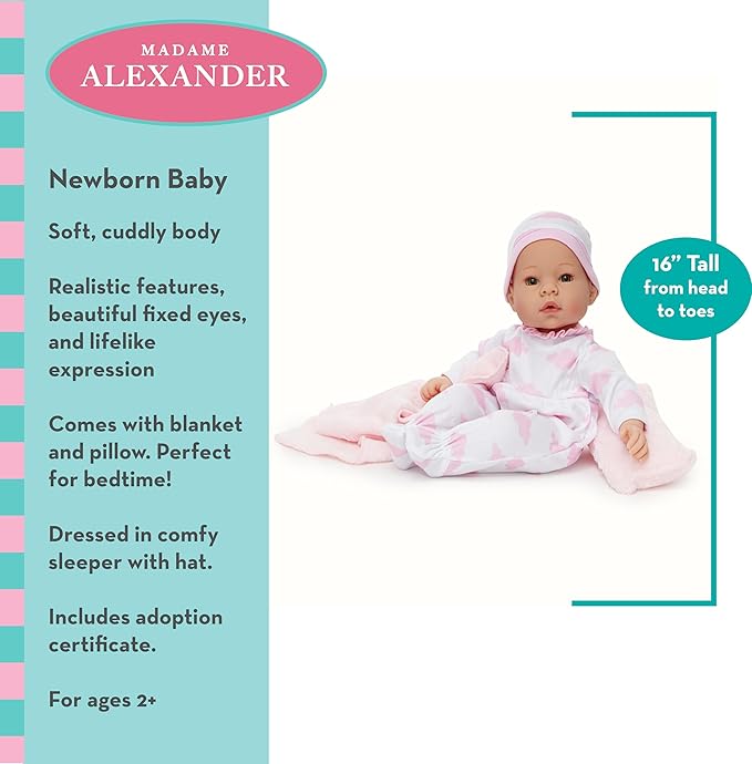 Madame Alexander Middleton Newborn Baby Pink Cloud
