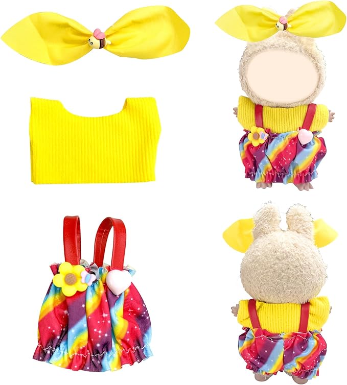 4 Pack—17 cm Doll Clothes Clothes for Doll Cute Accessories for Fashion Dolls Clothing Girl Chic Style Set Elegant Dress Accessories(No Dolls and Shoes) (Set 8)