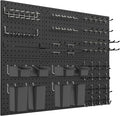 Peg Board Kit, Includes Pegboard and Accessories,with Hooks and Bins,Peg Board Wall Organizer for Office,Ornaments Display,Crafts Organization (129, Black)
