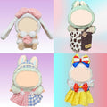 4 Pack—17cm Doll Clothes,Premium Doll Outfit with Accessories,Doll Princess Skirt,Cute Clothes Outfit for 17cm Dolls,End Dolls Fashion Clothing Set(No Dolls and Shoes) (Set 2)